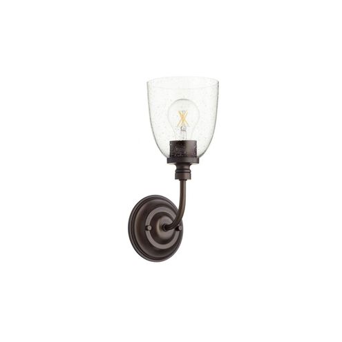 Rossington 1 Light 5 inch Aged Brass Wall Sconce Wall Light in Clear Seeded