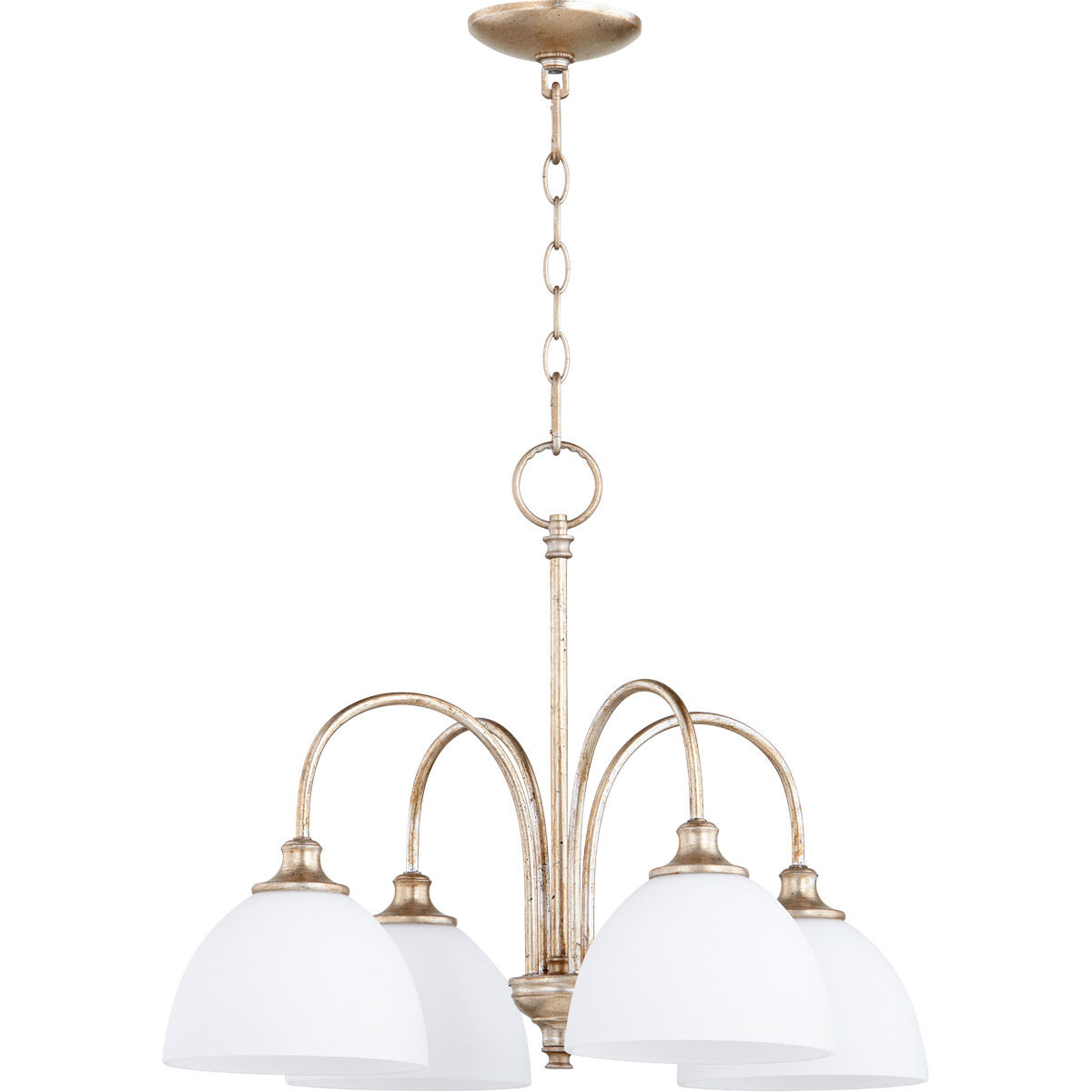 Celeste 4 Light 22 inch Aged Silver Leaf Chandelier Ceiling Light