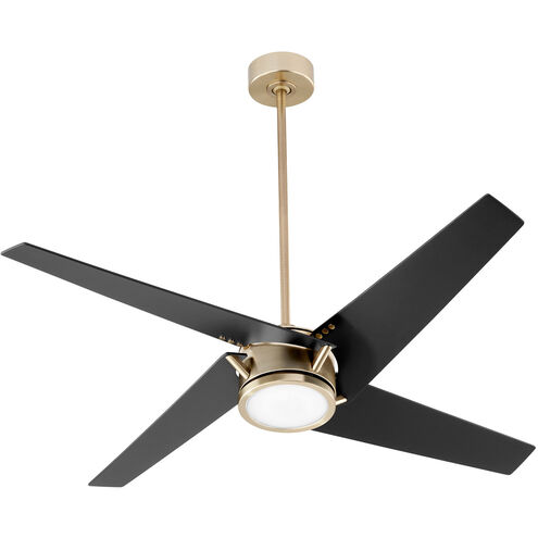 Axis 54 inch Aged Brass with Matte Black Blades Ceiling Fan