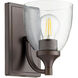 Enclave 1 Light 6 inch Oiled Bronze Wall Sconce Wall Light in Clear Seeded