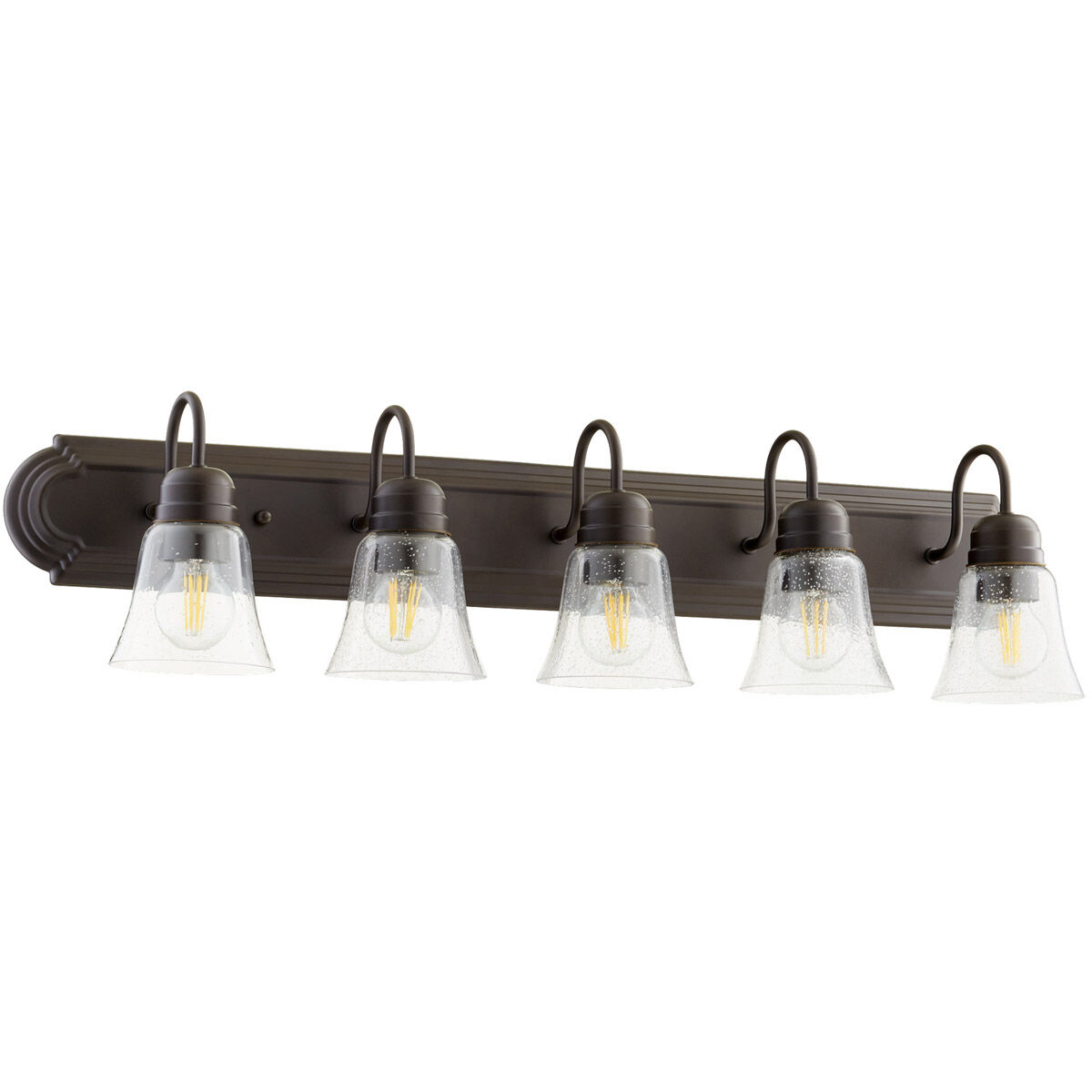 Quorum 5094 5 286 Fort Worth 5 Light 36 inch Oiled Bronze Vanity Light Wall Light Quorum Home