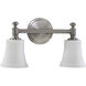 Rossington 2 Light 17 inch Satin Nickel Vanity Light Wall Light