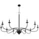 Maryse 10 Light 60 inch Matte Black Chandelier Ceiling Light