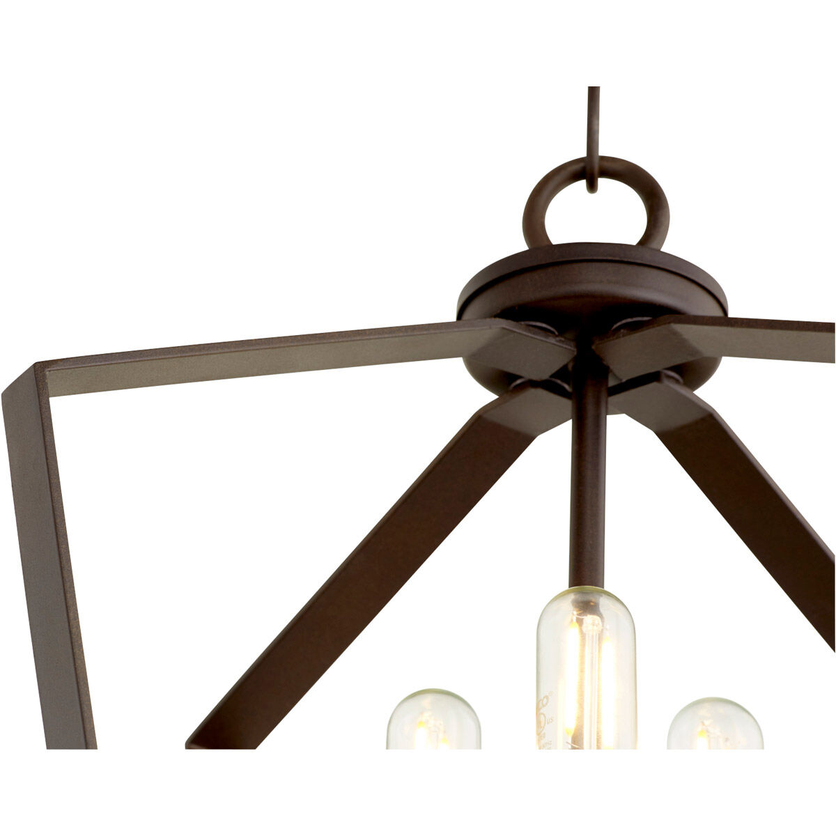 Fort Worth 3 Light 13 inch Oiled Bronze Mini Chandelier Ceiling Light, Quorum Home