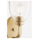 Reyes 1 Light 5.25 inch Aged Brass Wall Sconce Wall Light in Clear Seeded