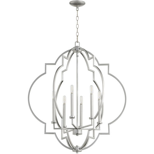 Dublin 6 Light 30 inch Classic Nickel Pendant Ceiling Light