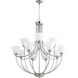 Enclave 12 Light 35 inch Satin Nickel Chandelier Ceiling Light