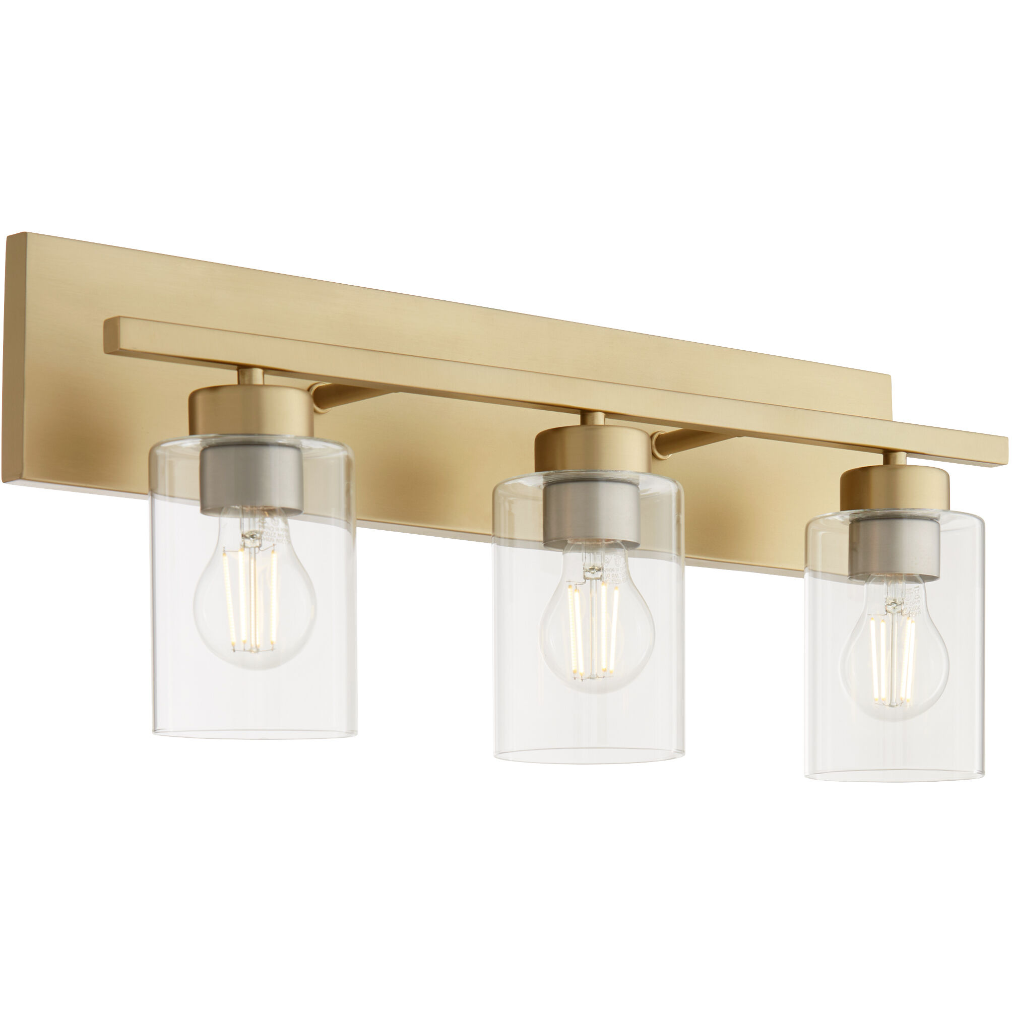 Carter 3 Light 22 inch Aged Brass Vanity Light Wall Light