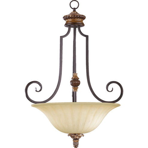 Capella 3 Light 22 inch Toasted Sienna With Golden Fawn Pendant Ceiling Light
