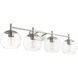 Lyon 4 Light 32 inch Satin Nickel Vanity Light Wall Light