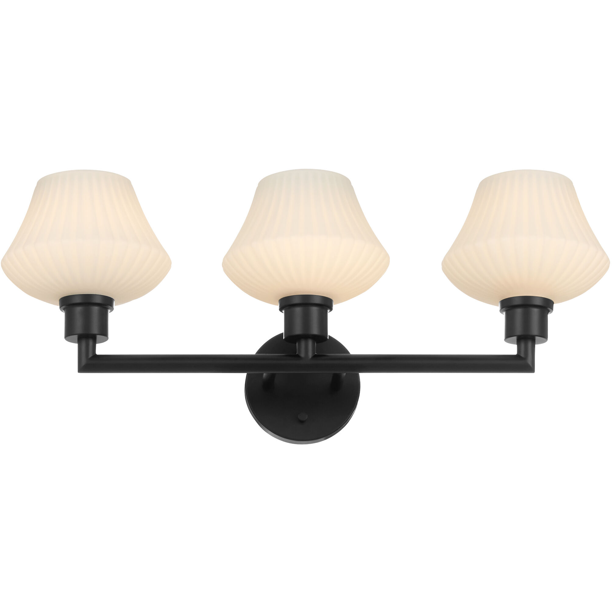 Cassini 3 Light 24.25 inch Matte Black Vanity Light Wall Light