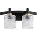 Stadium 2 Light 16 inch Noir Vanity Light Wall Light