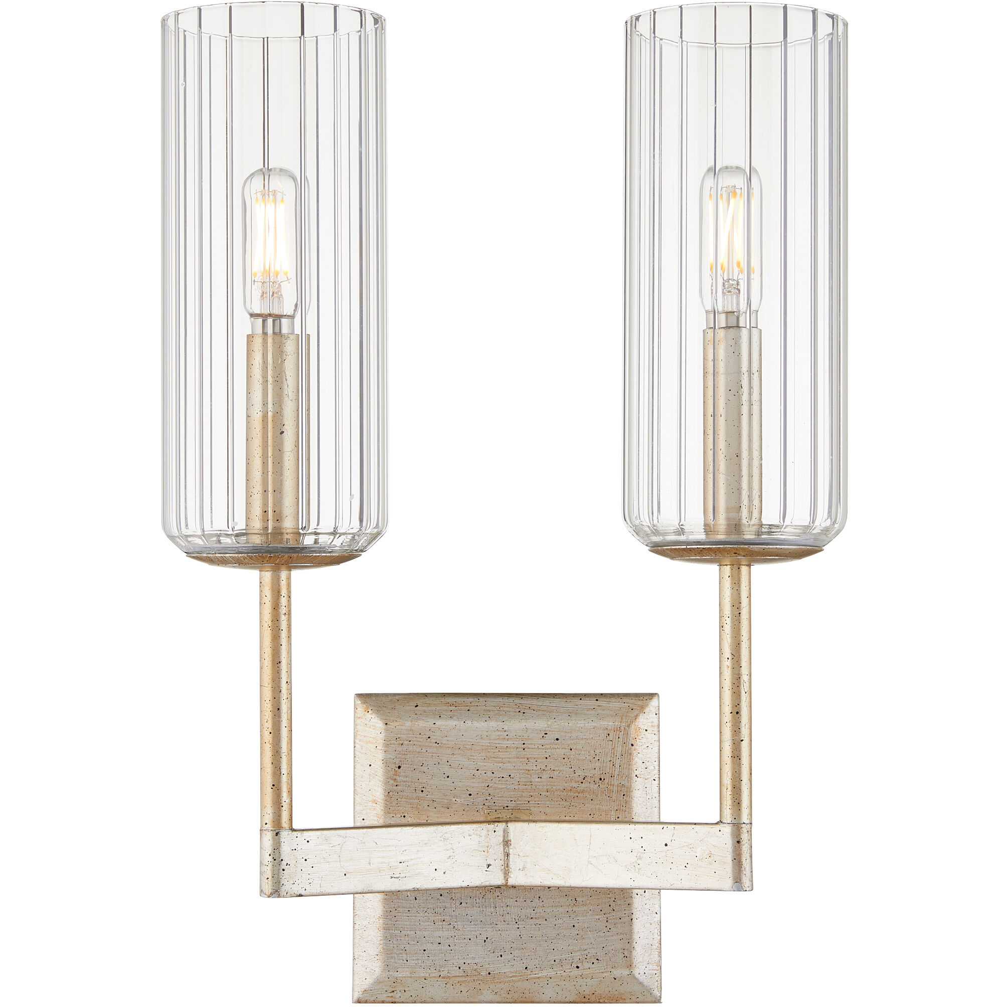 Merrick 2 Light 11 inch Aged Silver Leaf Wall Sconce Wall Light