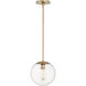 Fort Worth 1 Light 10 inch Aged Brass Mini Pendant Ceiling Light