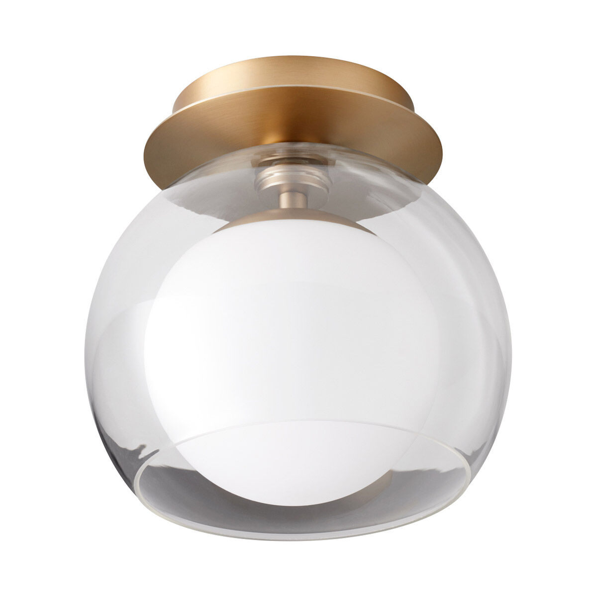 Fort Worth 1 Light 9 inch Aged Brass Flush Mount Ceiling Light