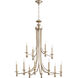 Rossington 12 Light 31.5 inch Aged Silver Leaf Chandelier Ceiling Light