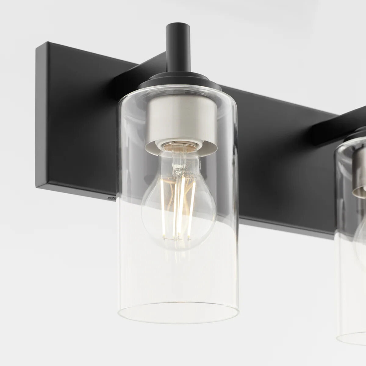 Small black vanity light outlet