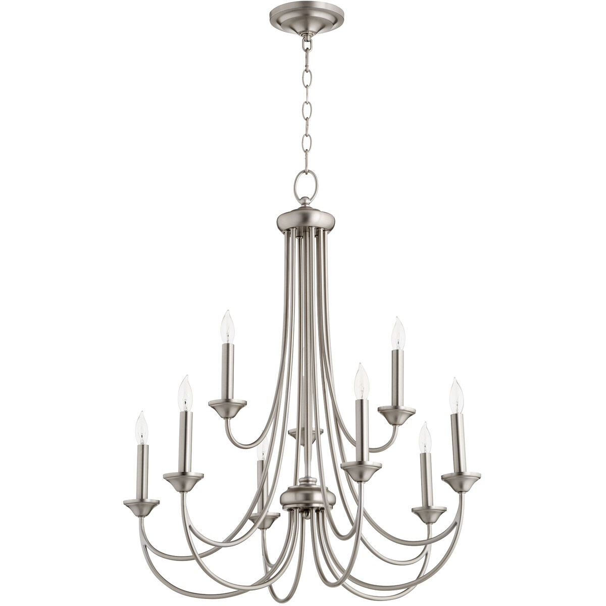 Brooks 9 Light 29 inch Satin Nickel Chandelier Ceiling Light