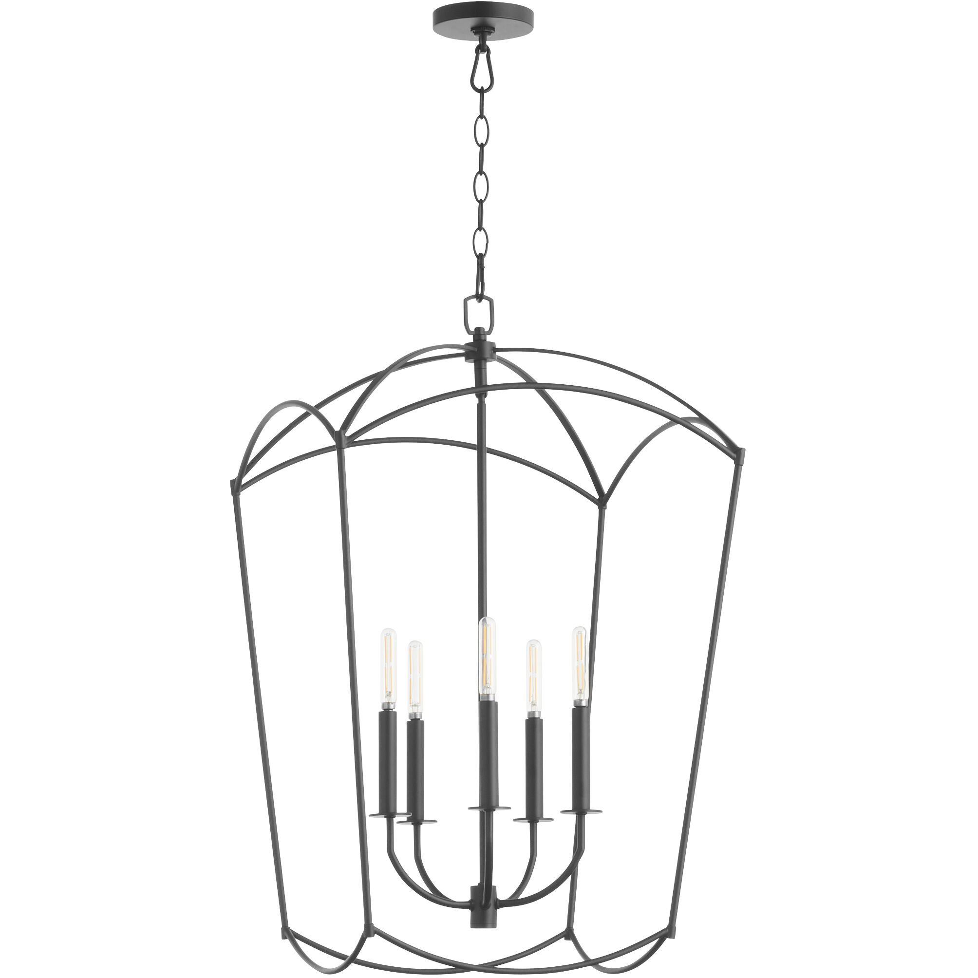 Mantle 5 Light 19 inch Matte Black Entry Ceiling Light