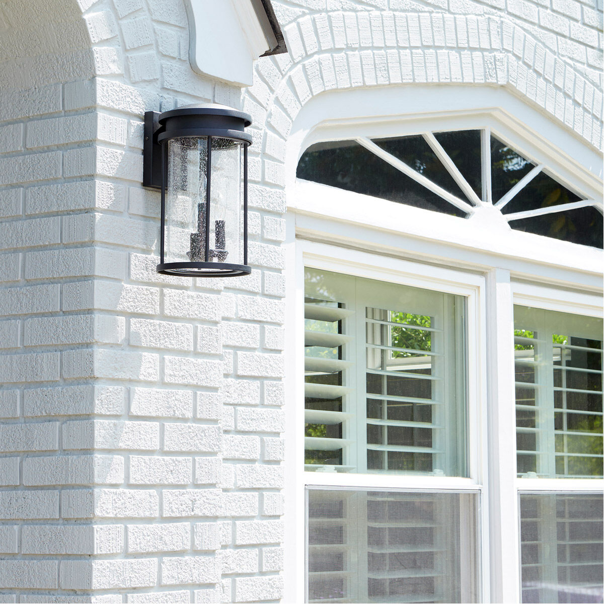 Hadley 3 Light 14.5 inch Noir Outdoor Wall Lantern