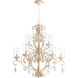 San Miguel 9 Light 32 inch Persian White Chandelier Ceiling Light, Clear Seeded