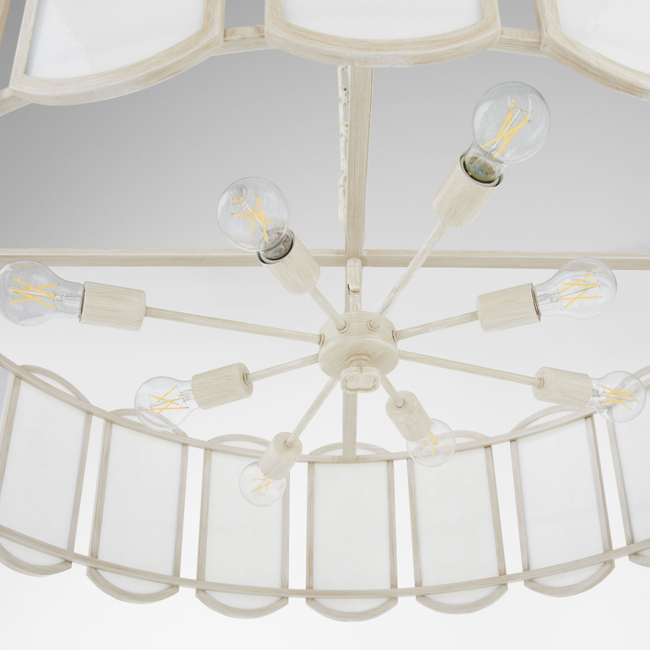 Belleview 8 Light 38 inch Washed Oak Pendant Ceiling Light