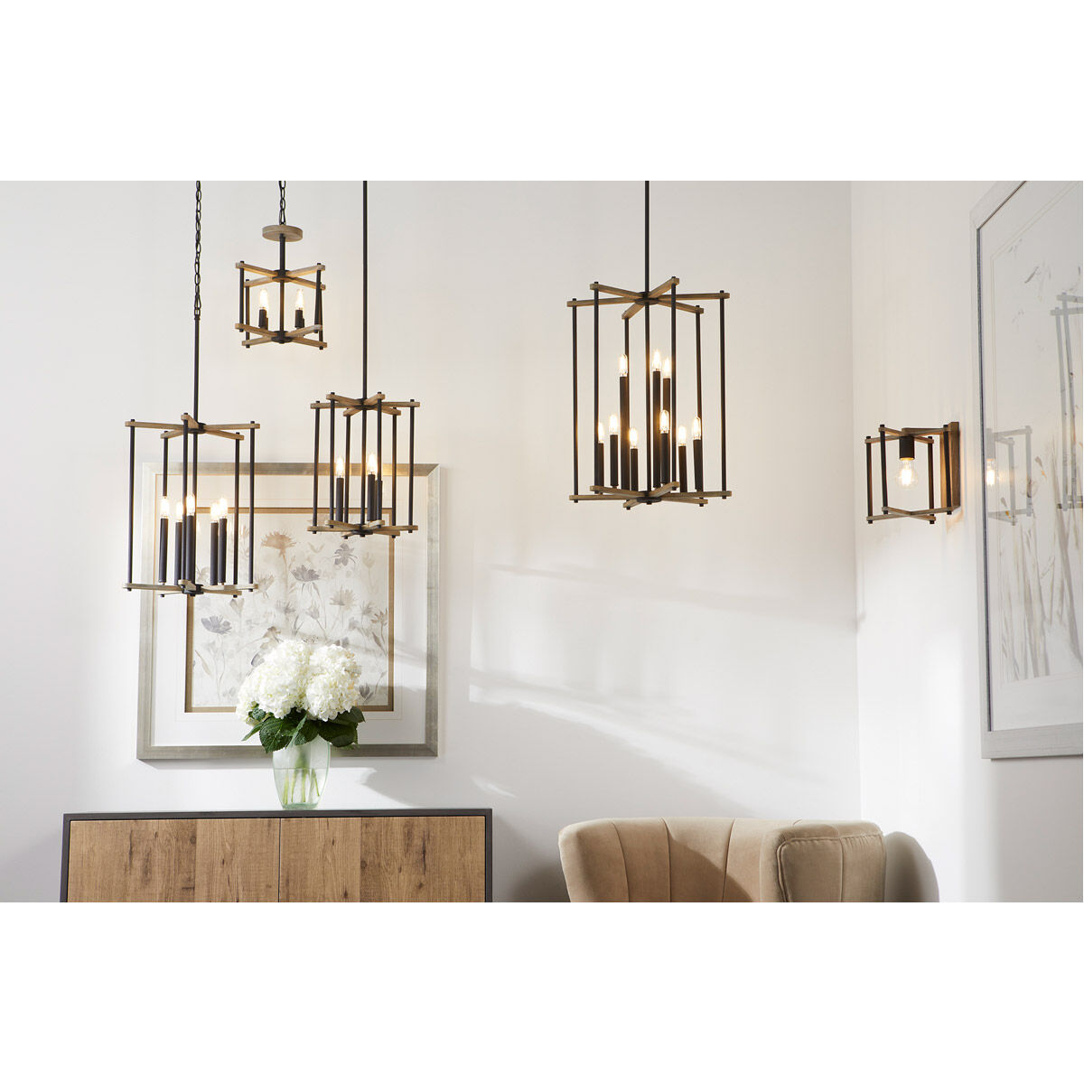 Silva 1 Light 7 inch Noir with Weathered Oak Wall Mount Wall Light