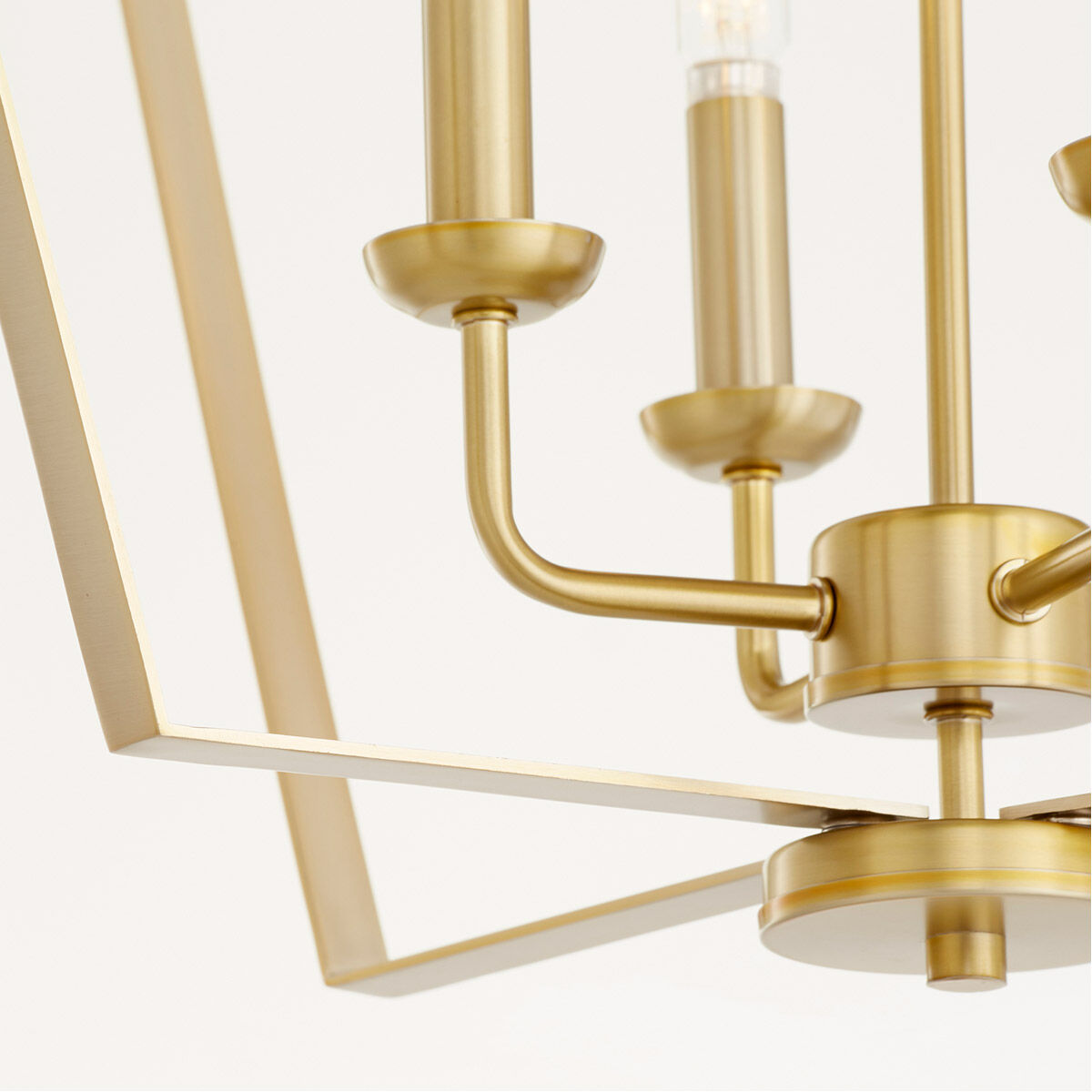 Fort Worth 4 Light 23 inch Aged Brass Mini Chandelier Ceiling Light, Quorum Home