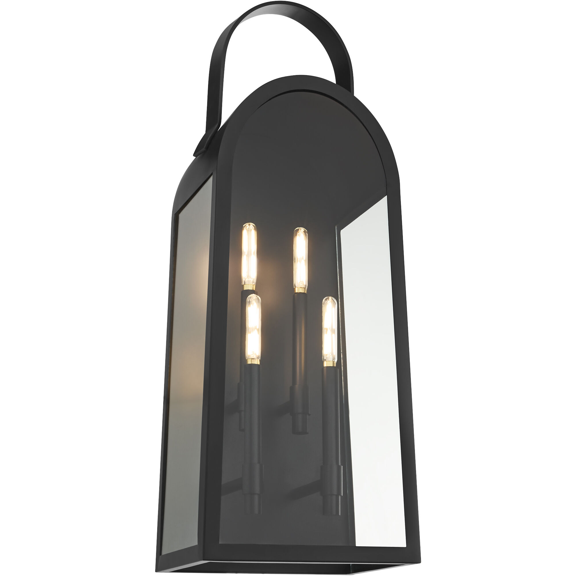 Rossi 4 Light 30 inch Matte Black Outdoor Wall Lantern