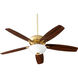 Breeze 52 inch Aged Brass with Dark Oak/Walnut Blades Indoor Ceiling Fan