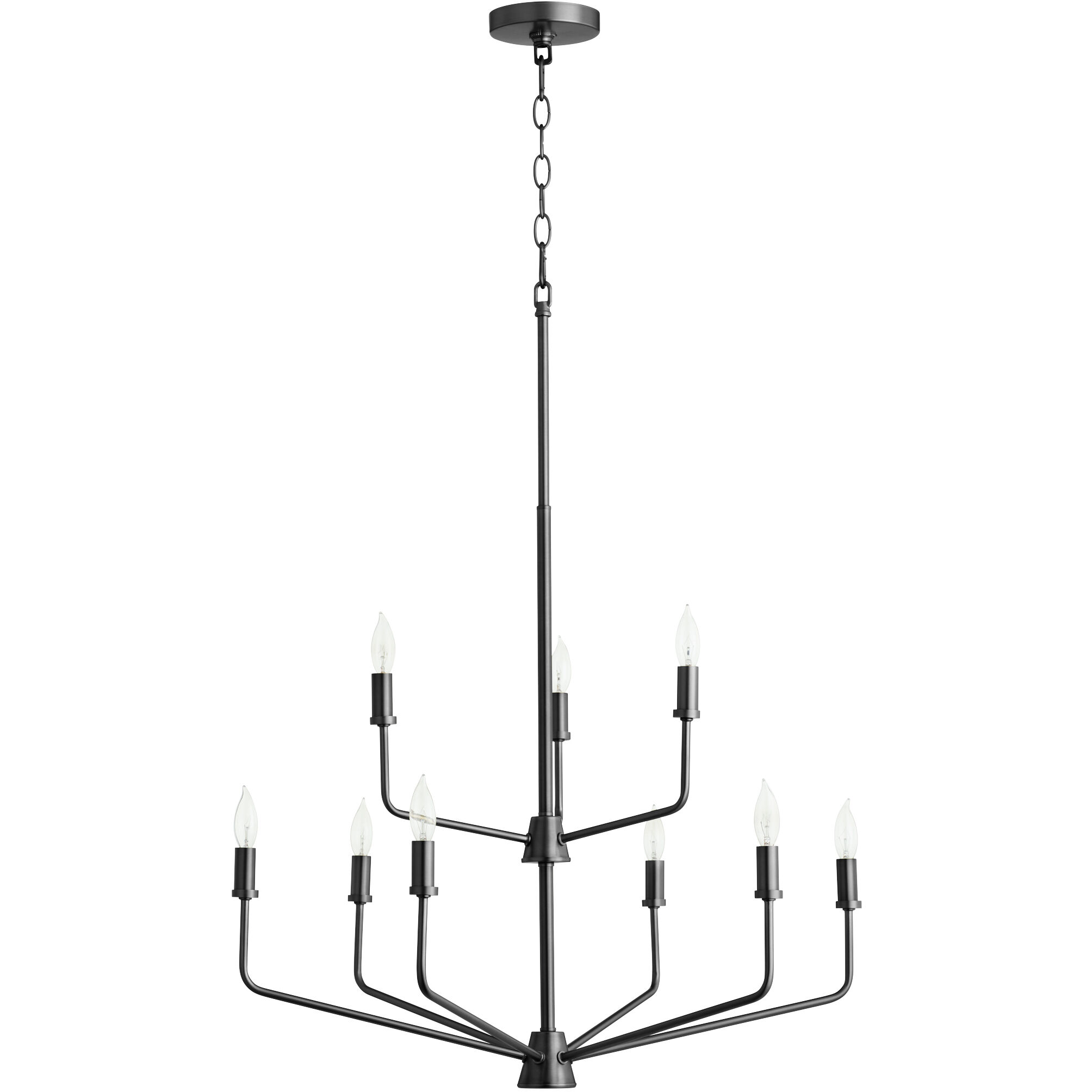 Harmony 9 Light 30 inch Matte Black Chandelier Ceiling Light