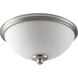 Alton 3 Light Incandescent Satin Nickel Fan Light Kit, Satin Opal