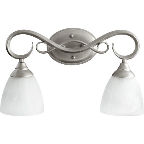 Powell 2 Light 19 inch Classic Nickel Vanity Light Wall Light