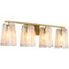 Prestige 4 Light 33 inch Aged Brass Vanity Light Wall Light