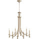 Rossington 8 Light 24.5 inch Aged Silver Leaf Chandelier Ceiling Light