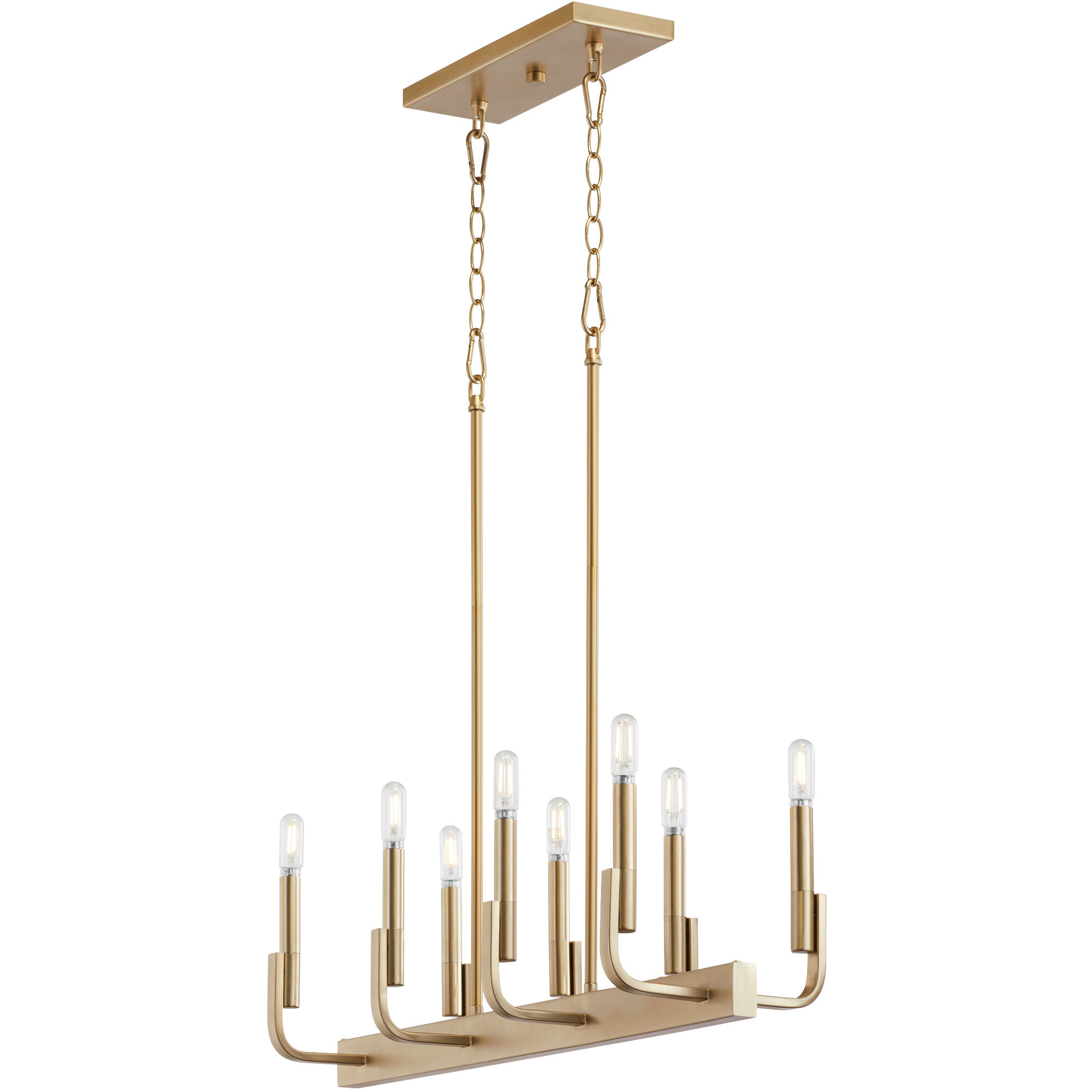 Tempo 8 Light 30 inch Aged Brass Island Light Ceiling Light