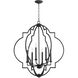 Dublin 6 Light 30 inch Noir Pendant Ceiling Light