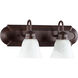 Fort Worth 2 Light 18 inch Oiled Bronze with Faux Alabaster Vanity Light Wall Light