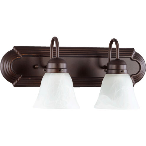 Fort Worth 2 Light 18 inch Oiled Bronze with Faux Alabaster Vanity Light Wall Light