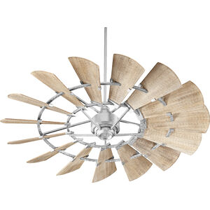 Windmill 60 inch Galvanized with Weathered Oak Blades Indoor Ceiling Fan