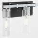 Kilbey 3 Light 19 inch Matte Black and Chrome Vanity Light Wall Light