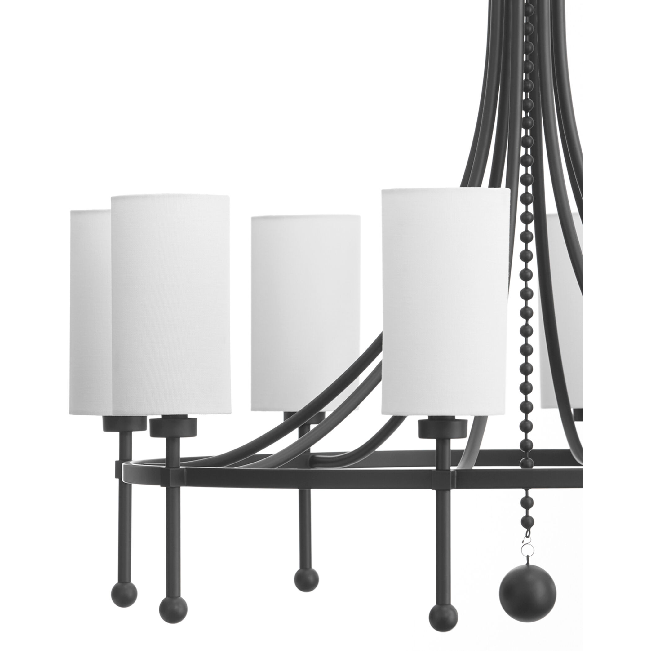 Lee Boulevard 8 Light 32.25 inch Matte Black Chandelier Ceiling Light