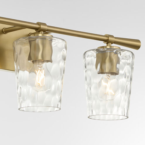 Goodwin 3 Light 25.19 inch Aged Brass Vanity Light Wall Light