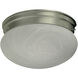 Mushroom 2 Light 10 inch Satin Nickel Flush Mount Ceiling Light