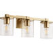 Bolton 3 Light 22 inch Aged Brass Vanity Light Wall Light