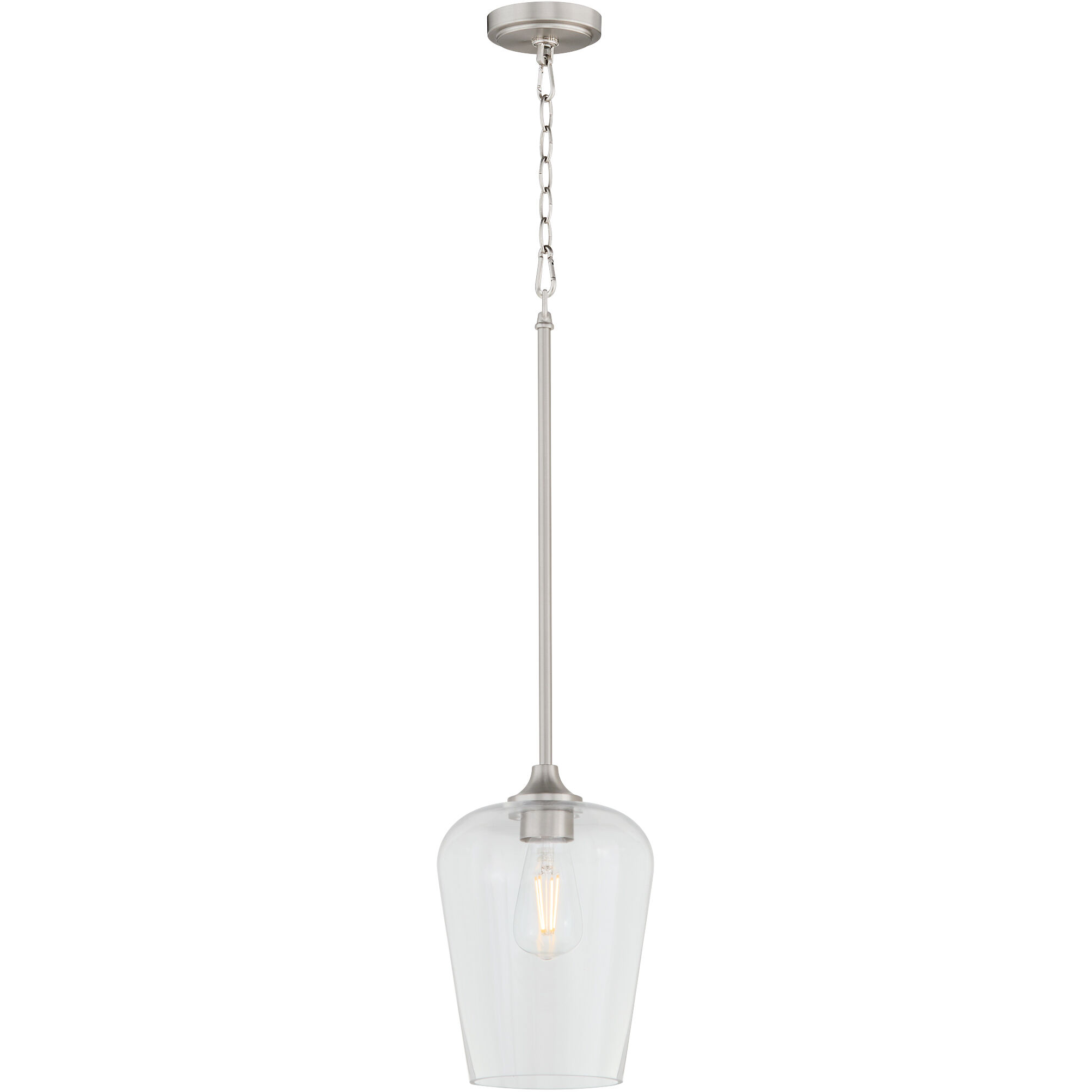 Raymond 1 Light 8 inch Satin Nickel Pendant Ceiling Light