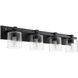 Fort Worth 4 Light 33 inch Noir Vanity Light Wall Light