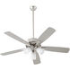 Ovation 52 inch Satin Nickel with Silver/Weathered Gray Blades Ceiling Fan