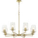 Goodwin 8 Light 32 inch Aged Brass Chandelier Ceiling Light