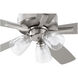 Ovation 52 inch Satin Nickel with Silver/Weathered Gray Blades Ceiling Fan